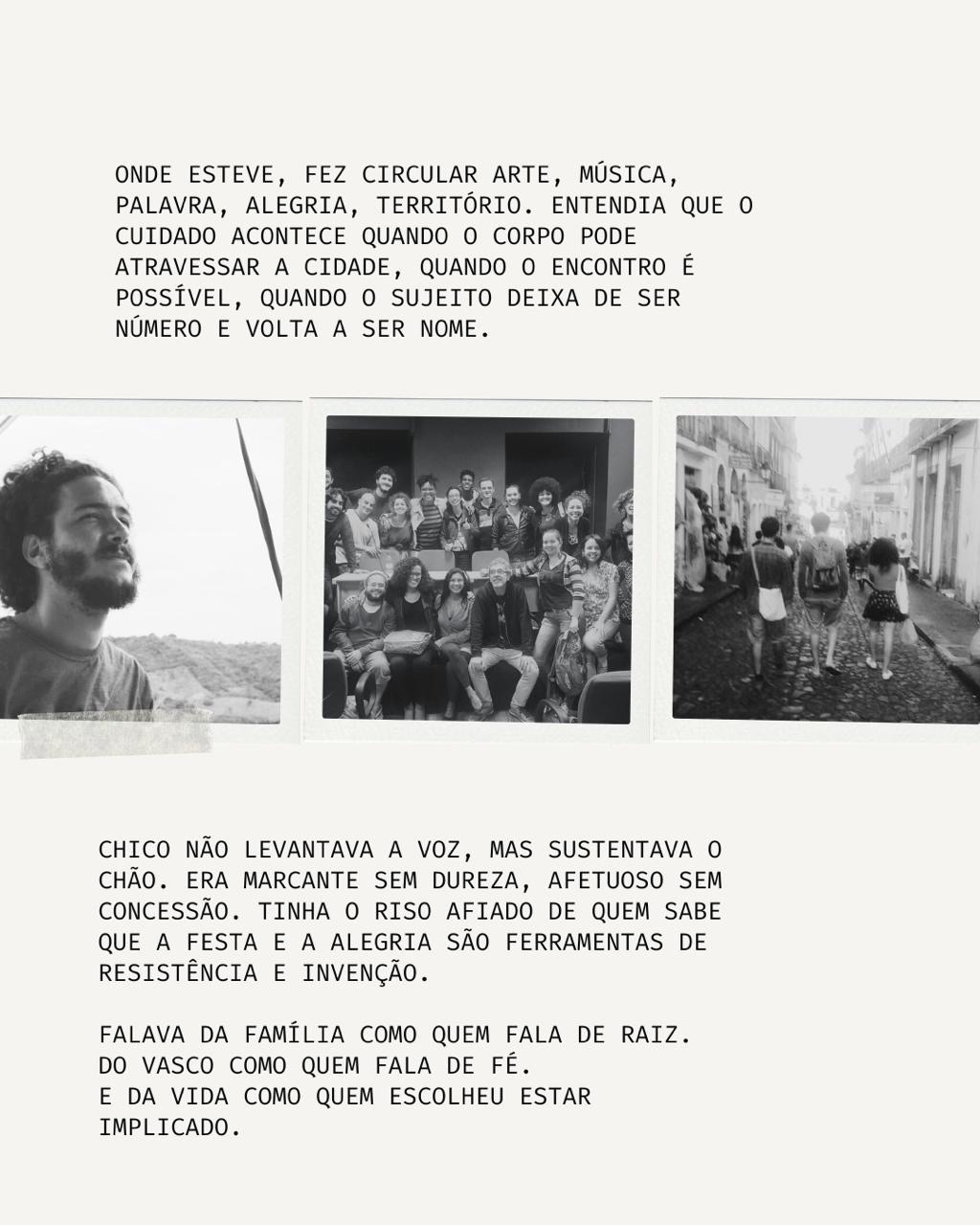 Com Chico, ainda e sempre - Uma carta de amor da nossa turma de 2016